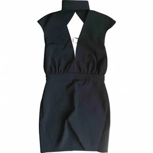 Women's AQ/AQ Black Deep V-Neck Mini Dress Size 0